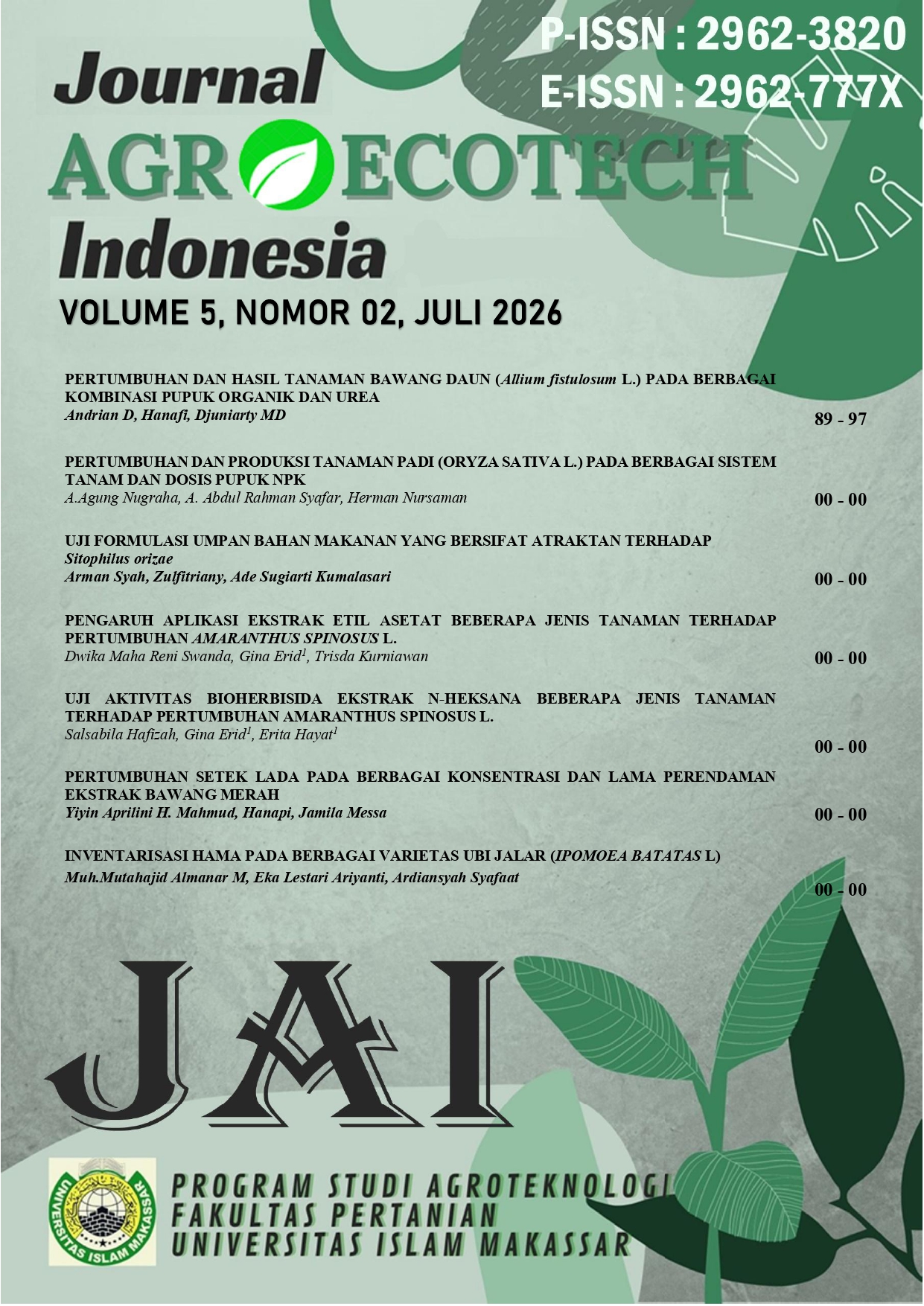 					View Vol. 5 No. 2 (2026): Juli
				